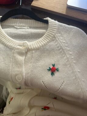 60s Embroidered Knit Fringed Capelet, Perfect For Spring